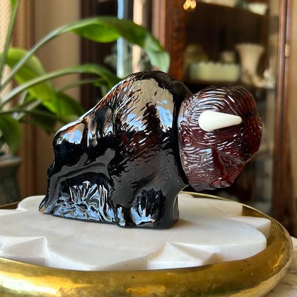 Vintage Avon American Buffalo Wild Country After Shave Decanter Glass Bottle - Picture 1 of 13